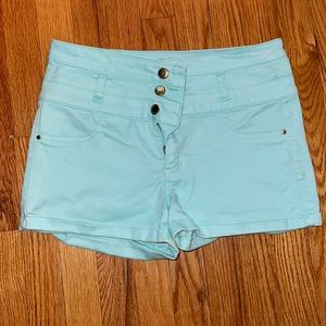 Mint green stretchy shorts